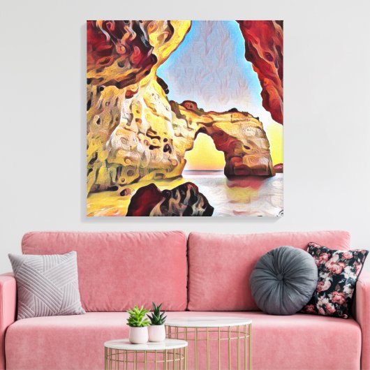 Tussen het zoute water canvas afdruk (Insitu (Woonkamer))