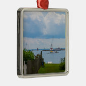 Tussen huizen metalen ornament (Rechts)