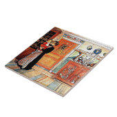 Tussen Kerstmis en Nieuw Aco, Carl Larsson, Tegeltje (Zijkant)