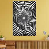 Tussen Lijnen en Dimensies Canvas Afdruk (Insitu (Woonkamer))