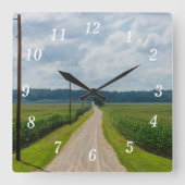 Tussen maïsvelden wandklok (Voorkant)