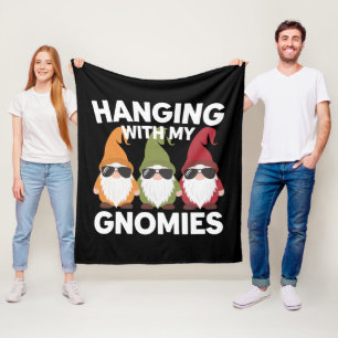 Tussen mijn Gnomies Leuke Tuinkabouter Fleece Deken