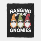 Tussen mijn Gnomies Leuke Tuinkabouter Fleece Deken (Voorkant)