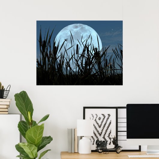 Tussen Moon en Marsh Poster (Thuiskantoor)