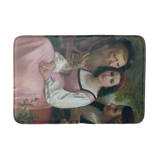 Tussen rijkdom en liefde (door Bouguereau) Badmat (Voorkant)