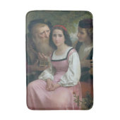 Tussen rijkdom en liefde (door Bouguereau) Badmat (Voorkant Verticaal)