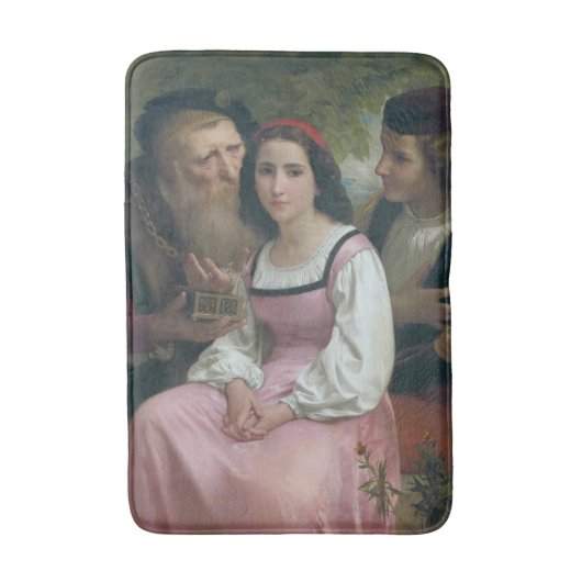 Tussen rijkdom en liefde (door Bouguereau) Badmat (Voorkant Verticaal)