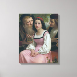 Tussen rijkdom en liefde (door Bouguereau) Canvas Afdruk