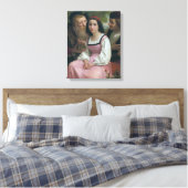 Tussen rijkdom en liefde (door Bouguereau) Canvas Afdruk (Insitu (Slaapkamer))