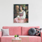 Tussen rijkdom en liefde (door Bouguereau) Canvas Afdruk (Insitu (Woonkamer))