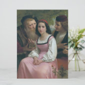Tussen rijkdom en liefde (door Bouguereau) Kaart (Staand voorkant)