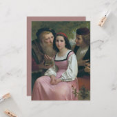 Tussen rijkdom en liefde (door Bouguereau) Kaart (Voorkant / Achterkant in situ)