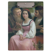 Tussen rijkdom en liefde (door Bouguereau) Klembord (Voorkant)