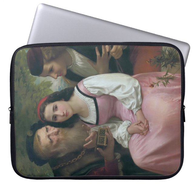 Tussen rijkdom en liefde (door Bouguereau) Laptop Sleeve (Voorkant)