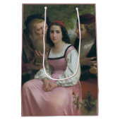 Tussen rijkdom en liefde (door Bouguereau) Medium Cadeauzakje (Achterkant)