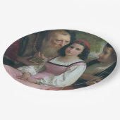 Tussen rijkdom en liefde (door Bouguereau) Papieren Bordje (Gekanteld)