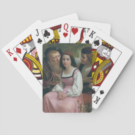Tussen rijkdom en liefde (door Bouguereau) Pokerkaarten