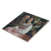 Tussen rijkdom en liefde (door Bouguereau) Tegeltje (Zijkant)