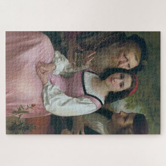 Tussen Rijken en Liefde (door Bouguereau) Legpuzzel (Horizontaal)