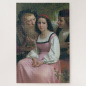 Tussen Rijken en Liefde (door Bouguereau) Legpuzzel (Verticaal)