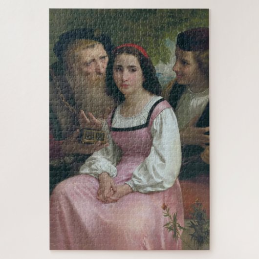 Tussen Rijken en Liefde (door Bouguereau) Legpuzzel (Verticaal)