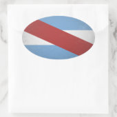 Tussen Rivieren Ovale Sticker (Tas)