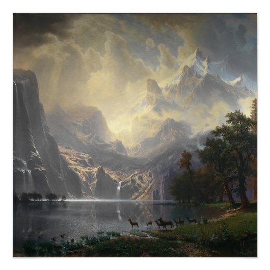 Tussen Sierra Nevada Californië berglandschap Perfect Poster (Voorkant)