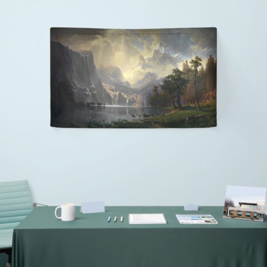 Tussen Sierra Nevada Californië berglandschap Spandoek (Beurs)