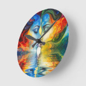 Tussen spiegel en geheugen ronde klok (Hoek)