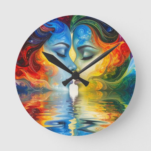 Tussen spiegel en geheugen ronde klok (Voorkant)