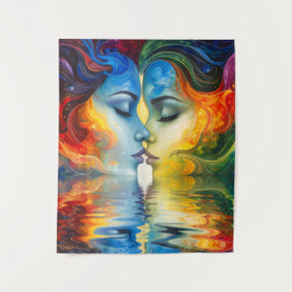 Tussen spiegel en geheugen wandkleed