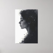 Tussen stilte en sterren canvas afdruk (Voorkant)