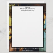 Tussen tragedie en comedy - David Garrick Briefhoofd Sjabloon (Voorkant / Achterkant)