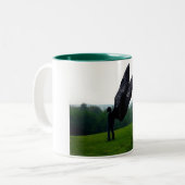 tussen. tweekleurige koffiemok (Voorkant links)