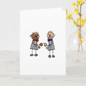 Tussen verschillende rassen Vrolijk Paar Kaart (Gele Bloem)