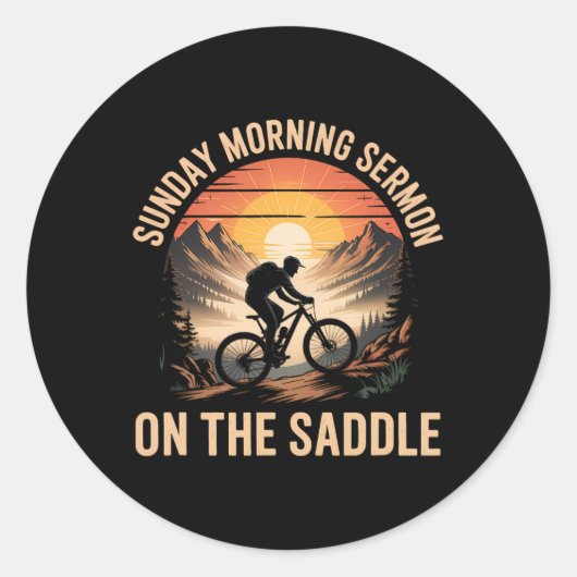 Tussen Voetbal En Klussen Mountainbiken Papa  Ronde Sticker (Voorkant)