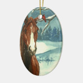 Tussen vrienden kerstversiering keramisch ornament (Links)