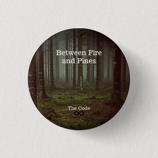 Tussen vuur en brandwerende pijnen ronde button 3,2 cm (Voorkant)