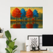 Tussen Vuur en Vorst Landschap Poster (Thuiskantoor)