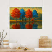 Tussen Vuur en Vorst Landschap Poster (Keuken)