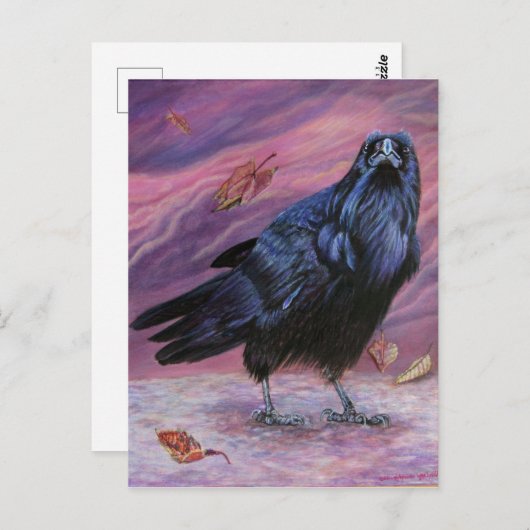 Tussen Worlds Raven Briefkaart door Michaeline McD (Voorkant / Achterkant)