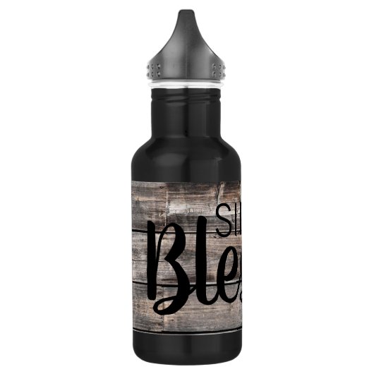 TUSSENKEL BLESSEN in script | Waterfles (Links)