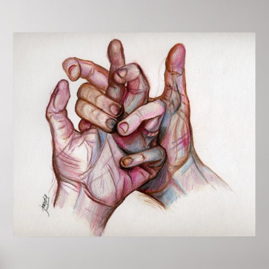 tussenliggende handen poster (Voorkant)