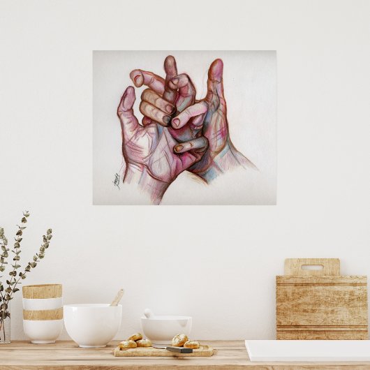 tussenliggende handen poster (Keuken)