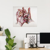 tussenliggende handen poster (Thuiskantoor)