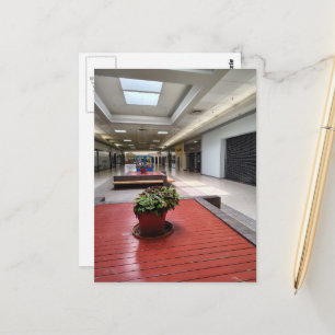 Tussenruimte Treurige Verlaten Winkelcentrum Plant Briefkaart