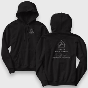 Tussenstop Herstelwerk Zwart Zilver Hoodie