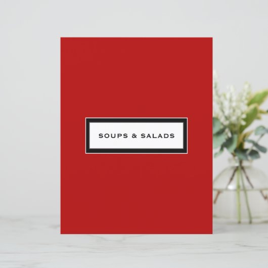 Tussenvoegsel ontvangen | Soep en Salades | Rood z (Staand voorkant)
