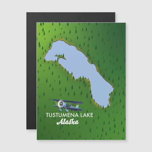 Tustumena Lake Reis kaart (Voorkant / Achterkant)