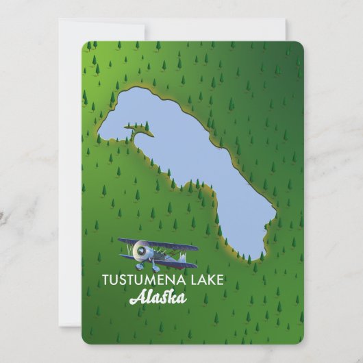 Tustumena Lake Reis kaart (Voorkant)